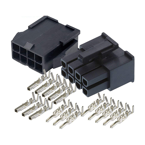 Molex 8-पिन काला कनेक्टर