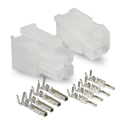 4-Circuits Molex Connector - Matched Set of 3, IP54 Protection Level, Reliable Locking Mechanism, Commercial Application
