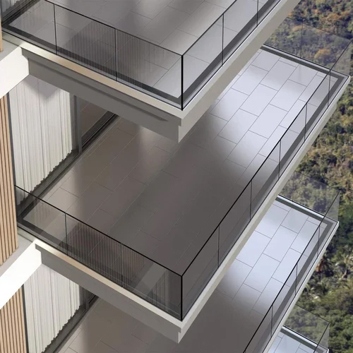 Easily Assembled Tempered Glass Balcony Railing