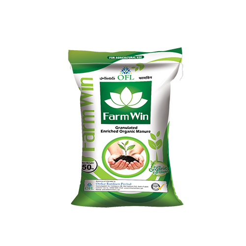 FarmWin Granulated Enriched Organic Manure - 50 KG BOPP Bag | Nutrient-Rich, Controlled Release, Soluble in Water, Enhances Soil Fertility