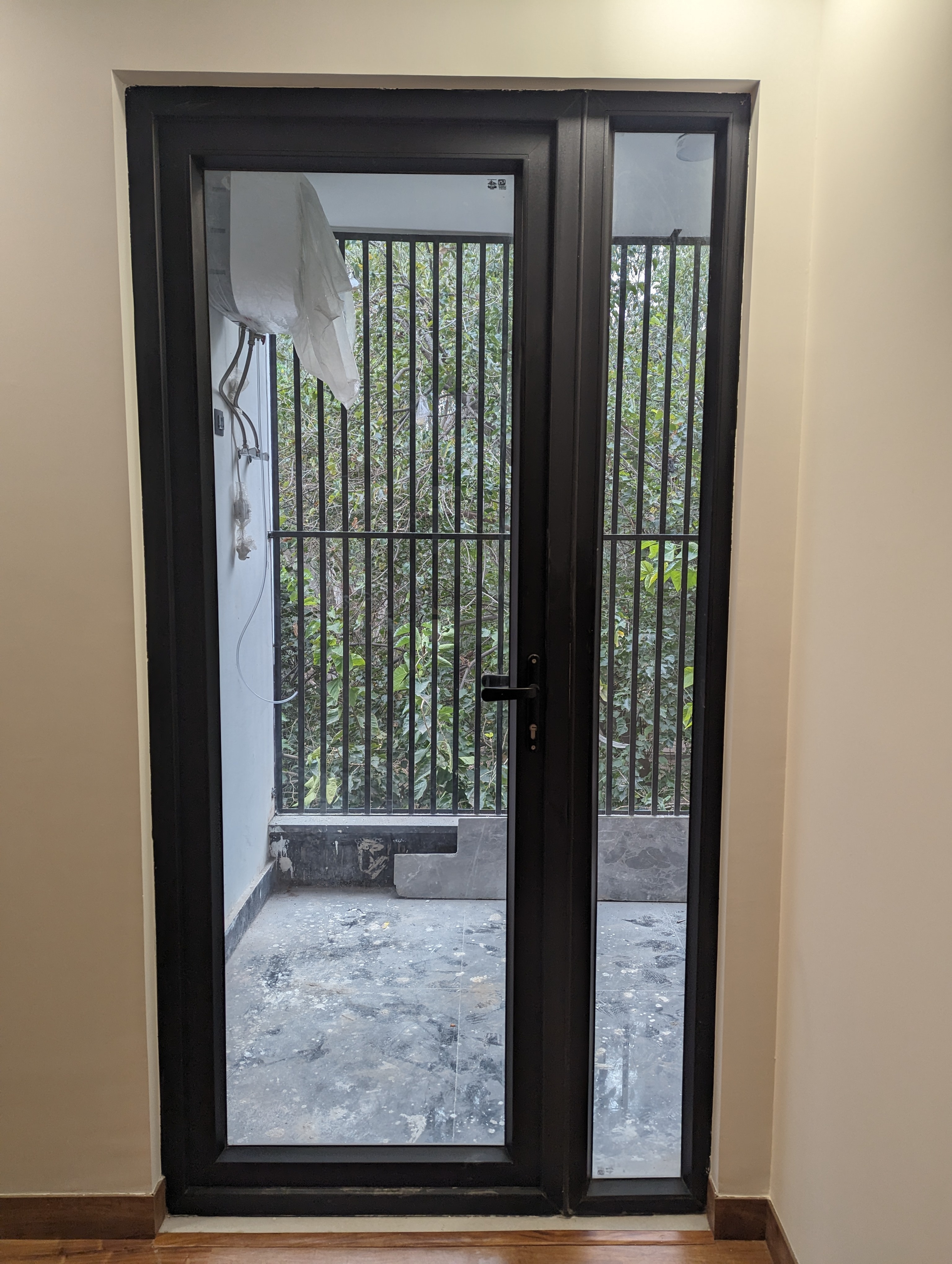 Casement Door - Upvc, 5mm Toughened Glass, White, Powder Coated Finish | Industrial Application, Interior & Exterior Use, Wardrobe & Cabinet