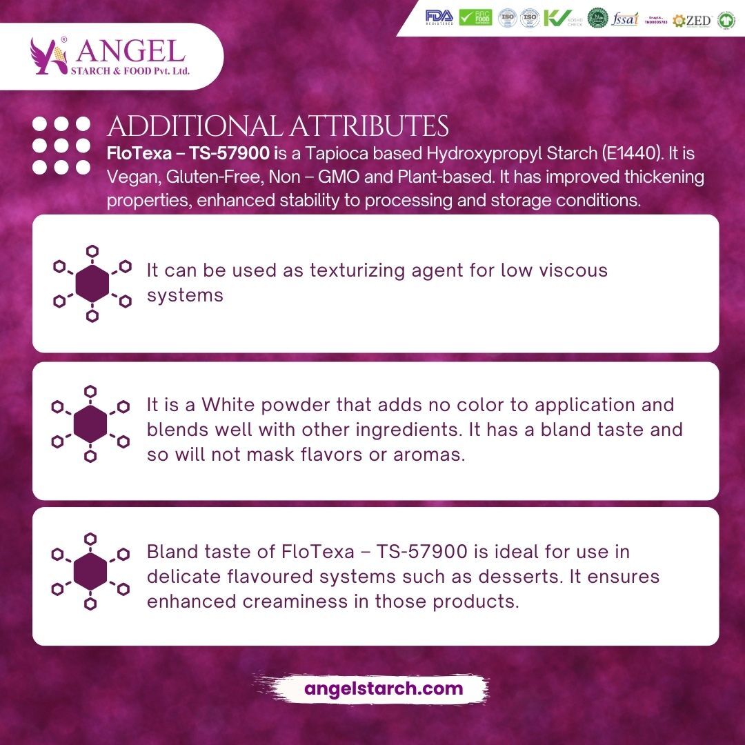 Modified E-1440 Hydroxypropyl Tapioca Starch For Bread - 25 Kg Powder, Vegan, Gluten-free, Non-gmo, Excellent Thickening & Texture Properties