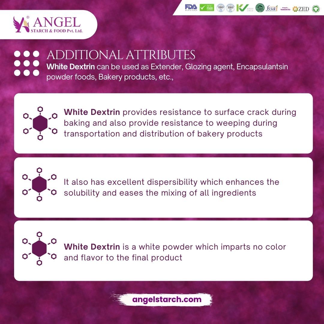 Thin Boiling Starch E 1401 - Gluten-free White Dextrin Powder, Plant-based, Grain-free, Non-gmo, Ideal For Bakery & Powder Food Applications