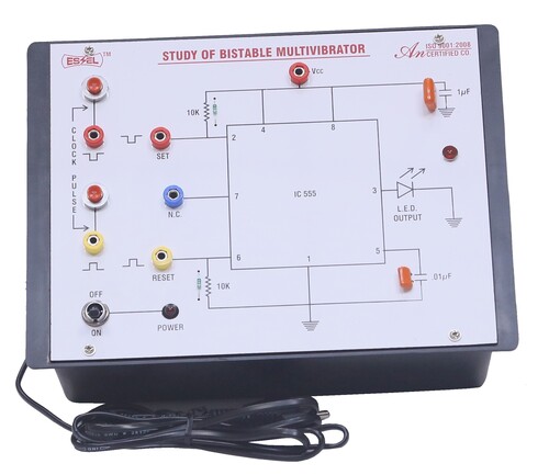 IC 555 का उपयोग करके बाइस्टेबल मल्टीवाइब्रेटर