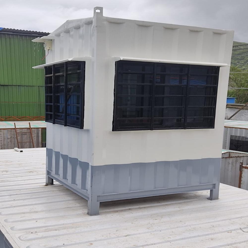 Industrial Security Cabin - Steel, Modular Design, Custom Color Options | Sliding Windows, Steel Doors, Quick Assembly for Dynamic Usage