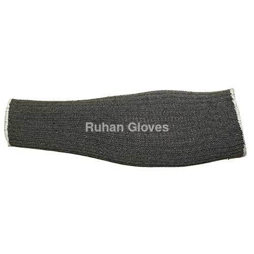 White 7 Gauge Cotton Knitted Grey Hand Sleeve Full Elastic ( 12 To 18 Inch )