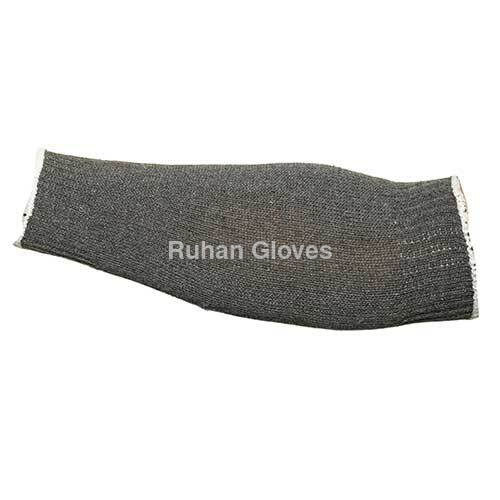 White 7 Gauge Cotton Cotton Knitted Hand Sleeves Grey Hand Sleeve ( 12 To 18 Inch )