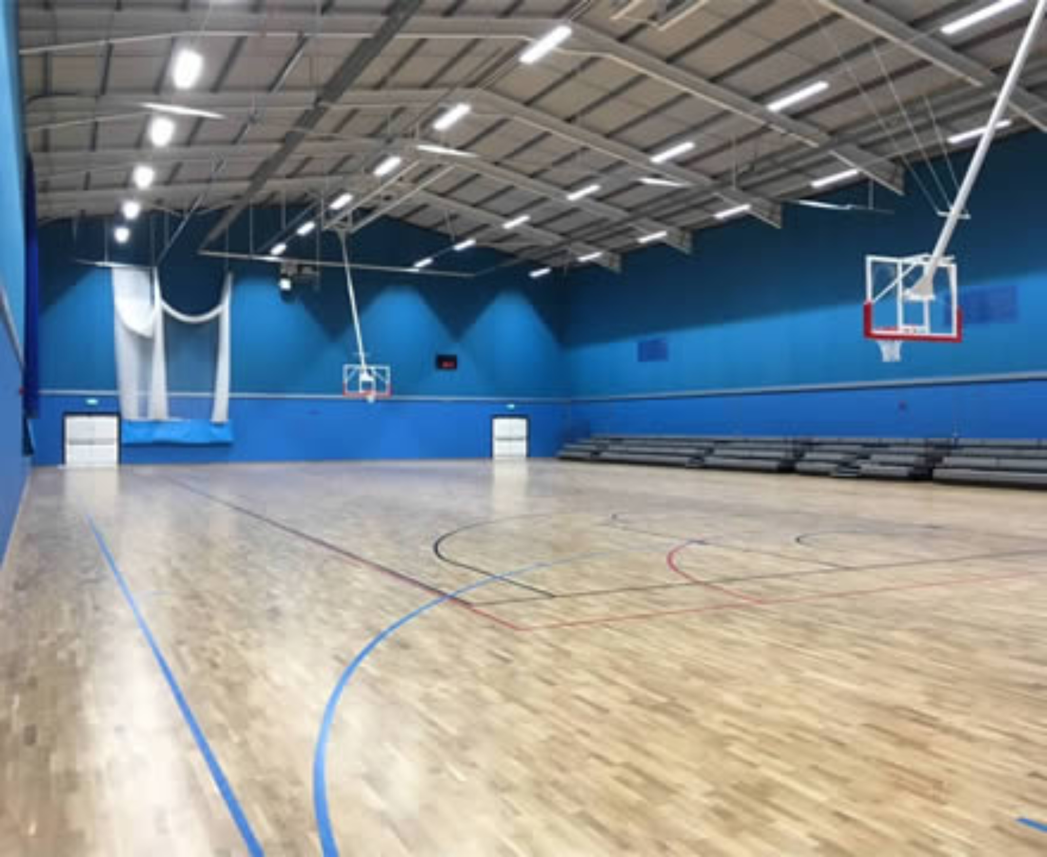 Prefabricated Indoor Stadium - Aluminum Sheet, Metal Sheet, Rock Wool, Glass Wool, Sandwich Panel | Clear Span Design, Energy Efficient, Custom Bleacher Installation
