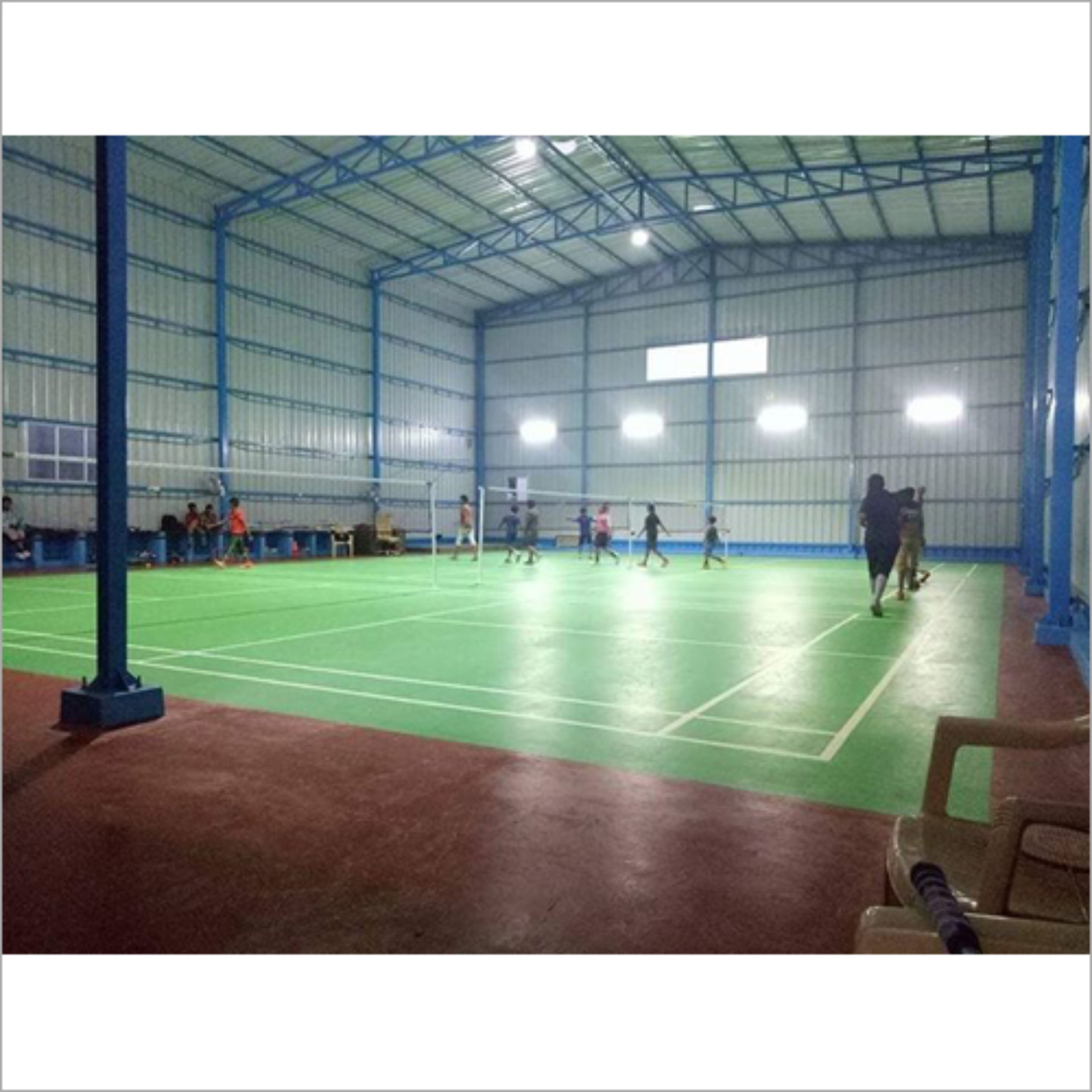 Prefabricated Indoor Stadium - Aluminum Sheet, Metal Sheet, Rock Wool, Glass Wool, Sandwich Panel | Clear Span Design, Energy Efficient, Custom Bleacher Installation