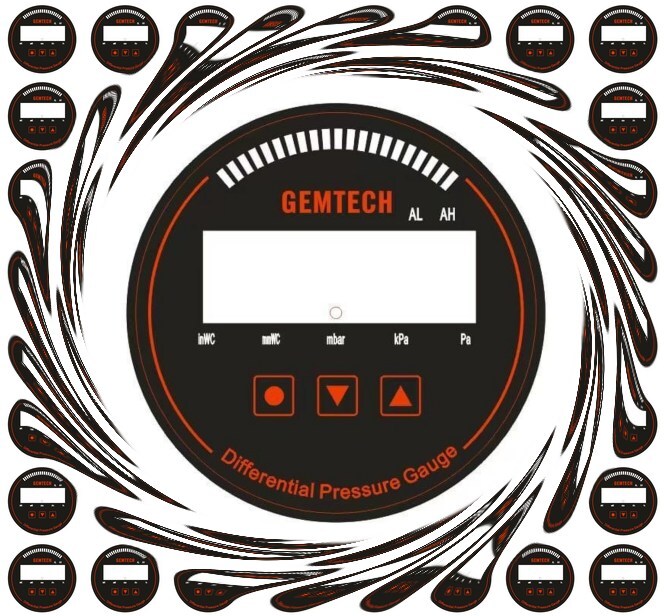 Gemtech Series 3000 Digital Pressure Gauge With Alarm Range 0 To 200 Mm Wc