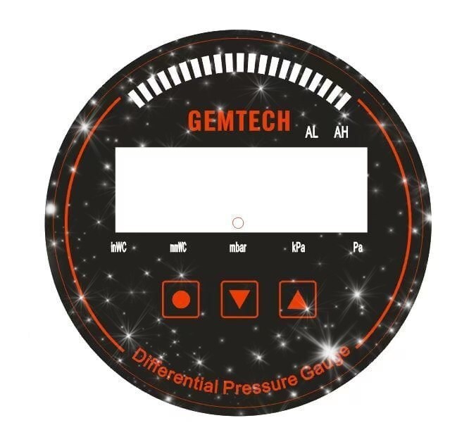 Gemtech Series 3000 Digital Pressure Gauge With Alarm Range 0 To 200 Mm Wc