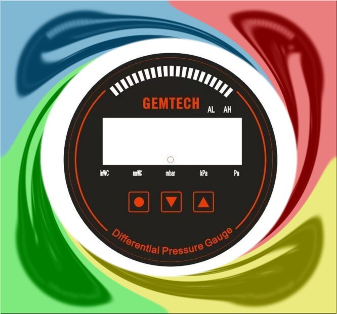 Gemtech Series 3000 Digital Pressure Gauge With Alarm Range 0 To 200 Mm Wc