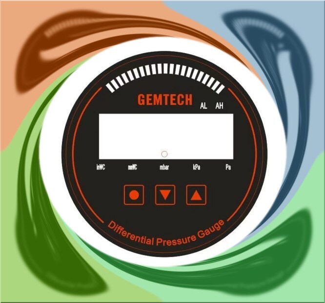 Gemtech Series 3000 Digital Pressure Gauge With Alarm Range 0 To 300 Mm Wc