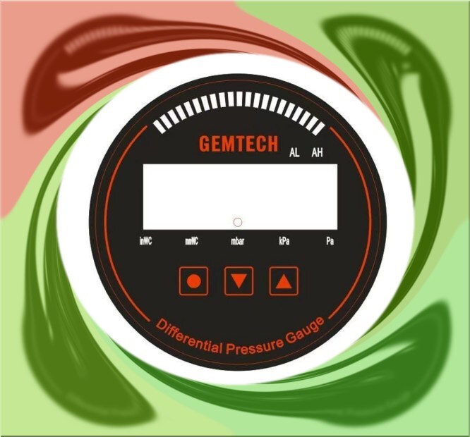 Gemtech Series 3000 Digital Pressure Gauge With Alarm Range 0 To 300 Mm Wc