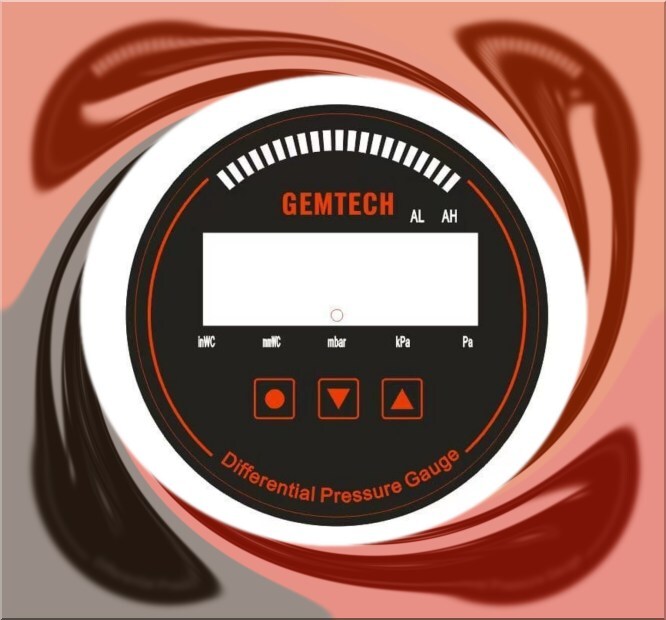 Gemtech Series 3000 Digital Pressure Gauge With Alarm Range 0 To 300 Mm Wc