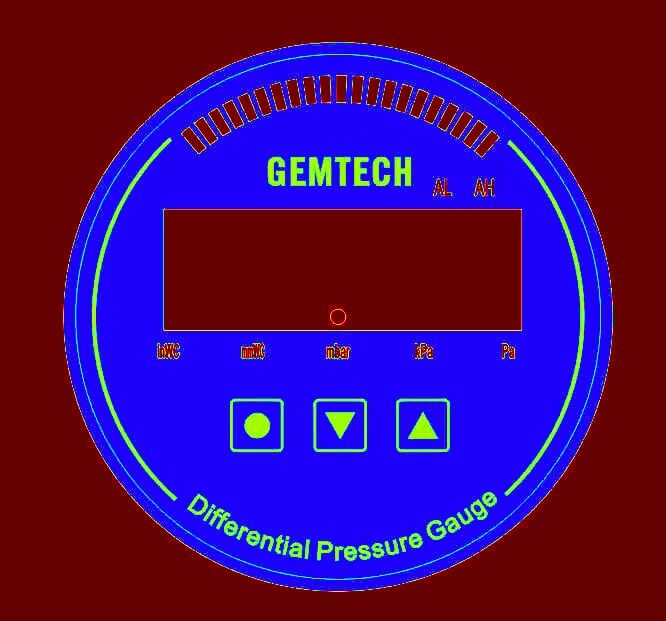 Gemtech Series 3000 Digital Pressure Gauge With Alarm Range 0 To 12 Mm Wc