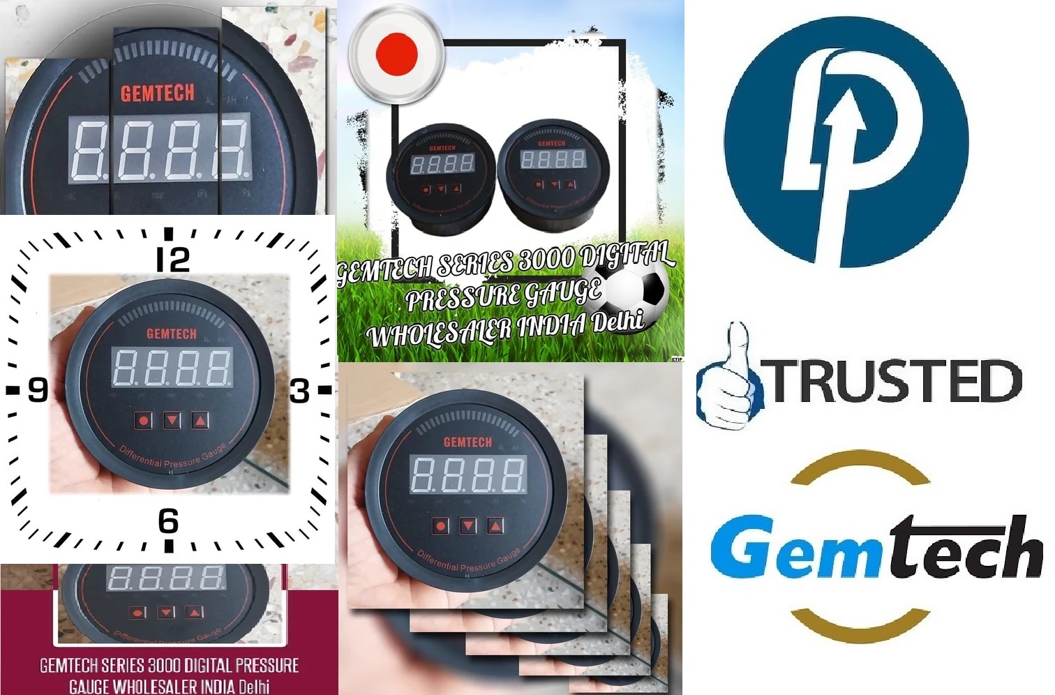 Gemtech Series 3000 Digital Pressure Gauge With Alarm Range 0 To 60 Pascal Navi Mumbai