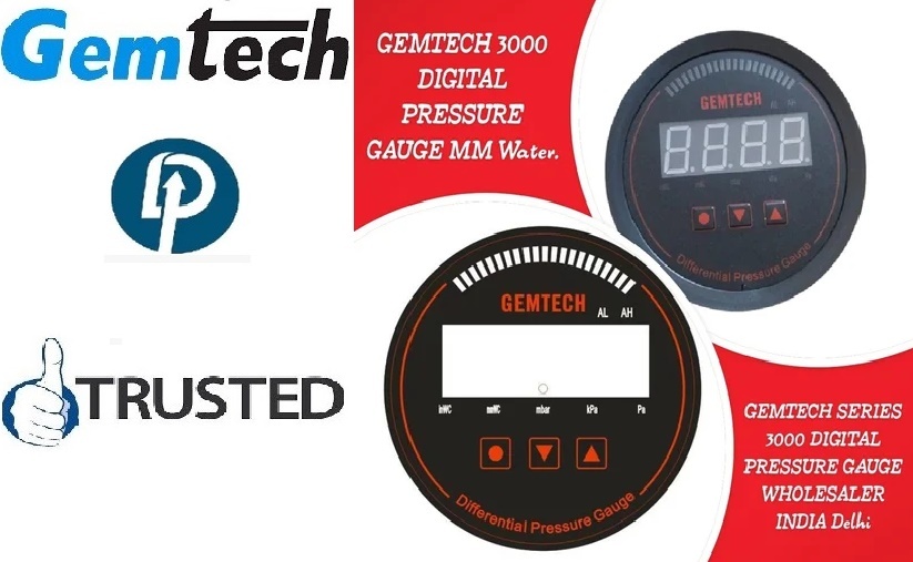 Gemtech Series 3000 Digital Pressure Gauge With Alarm Range 0 To 60 Pascal Navi Mumbai