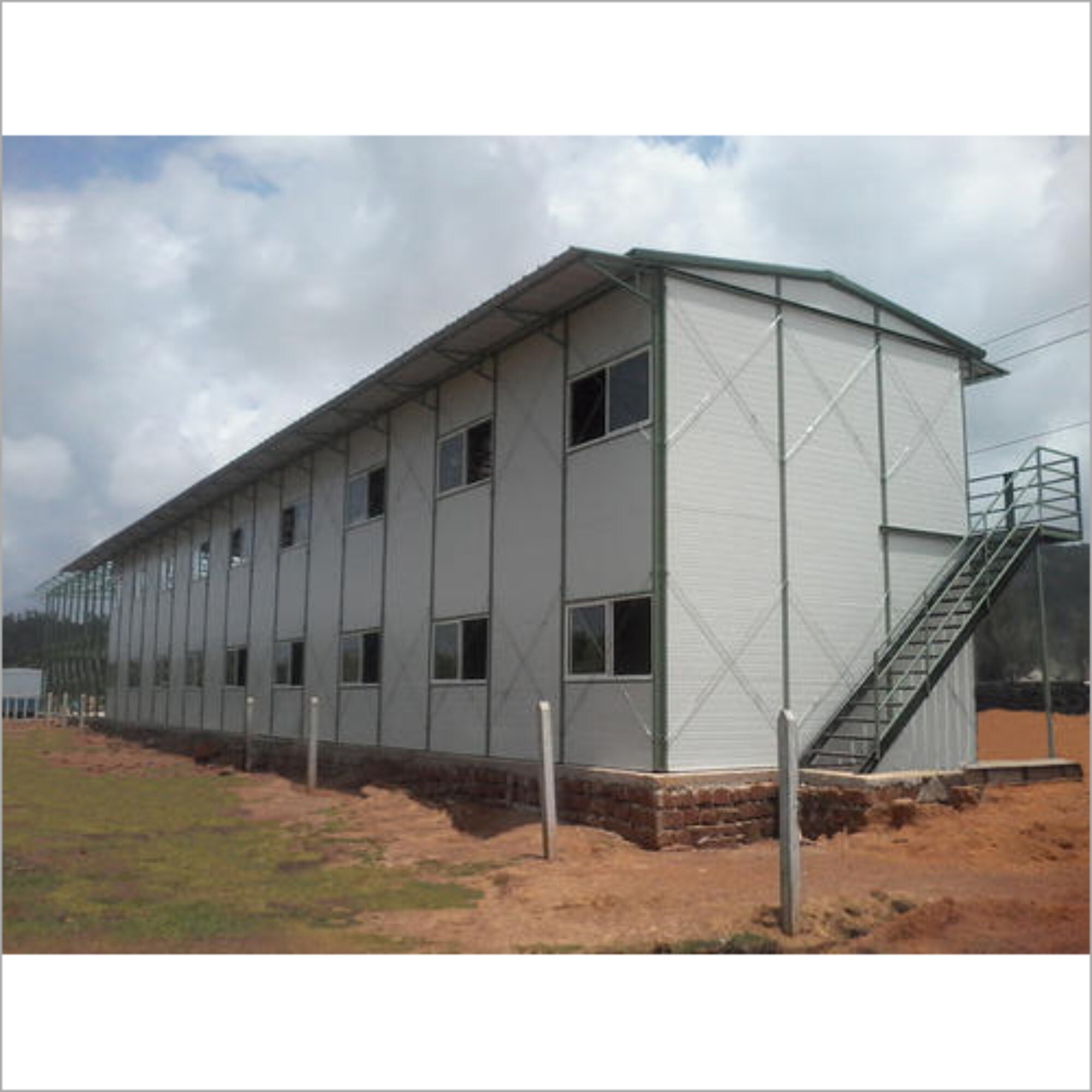 Prefab Staff Hutments - Aluminum Sheet Metal Sheet Pvc Panel Rock Wool Sandwich Panel | Insulated With Glass Wool Pvc Sliding Windows Versatile Use In Workshop & House