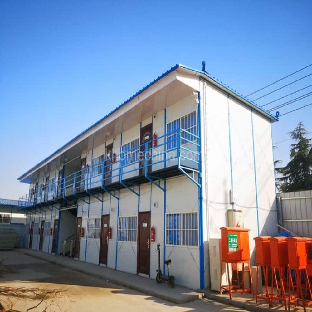 Prefab Staff Hutments - Aluminum Sheet Metal Sheet Pvc Panel Rock Wool Sandwich Panel | Insulated With Glass Wool Pvc Sliding Windows Versatile Use In Workshop & House