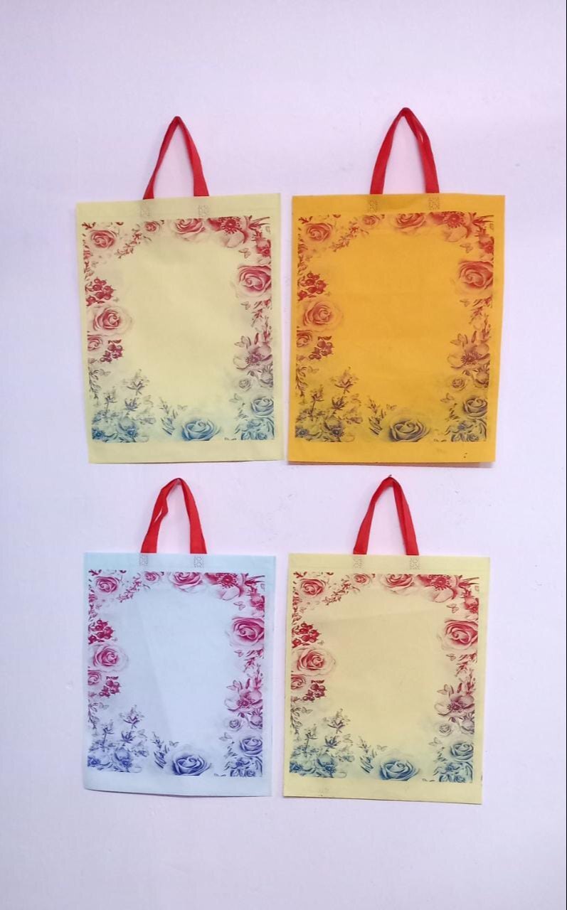 Multi-colour Non Woven Loop Handle Bag - Non Woven Fabric, Ideal For Grocery, Hotel, Hospital & Ecommerce Use