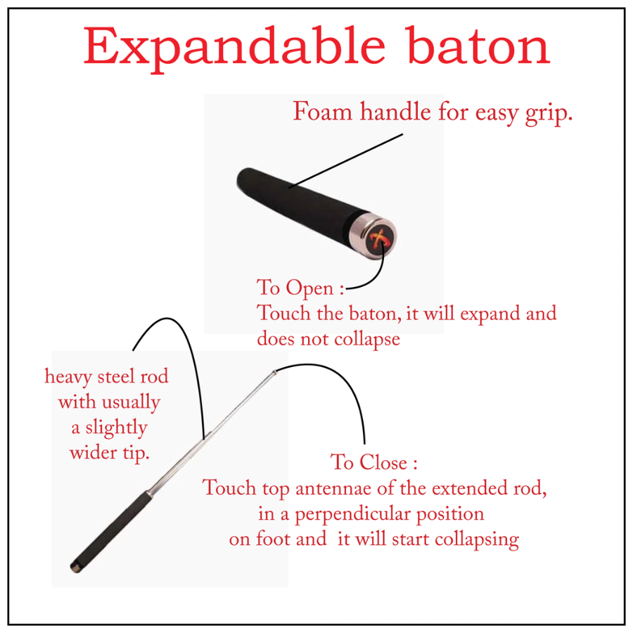 Black Expandable Baton