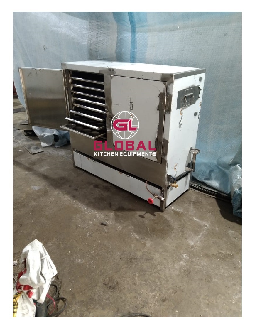 Bulk Idli Steamer - Stainless Steel, For Heavy Production | Gas Power Source, Efficient Cooking Design