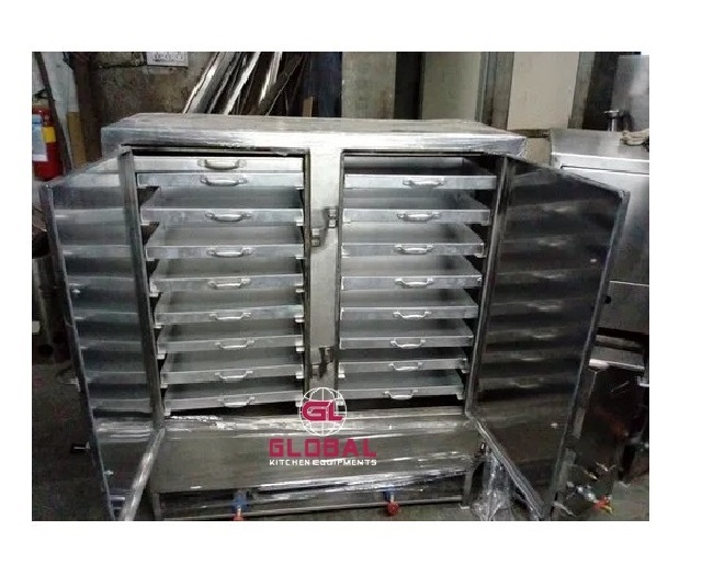 Bulk Idli Steamer - Stainless Steel, For Heavy Production | Gas Power Source, Efficient Cooking Design
