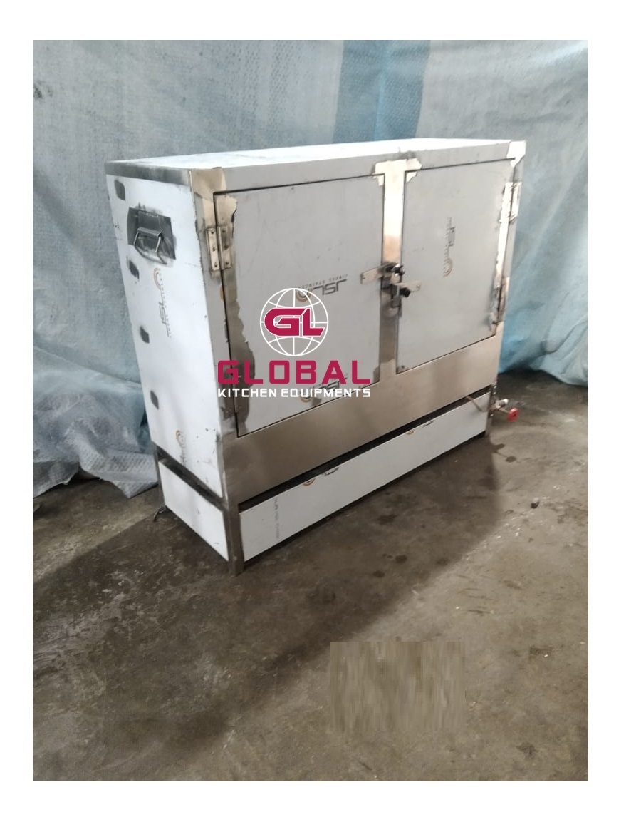 Bulk Idli Steamer - Stainless Steel, For Heavy Production | Gas Power Source, Efficient Cooking Design