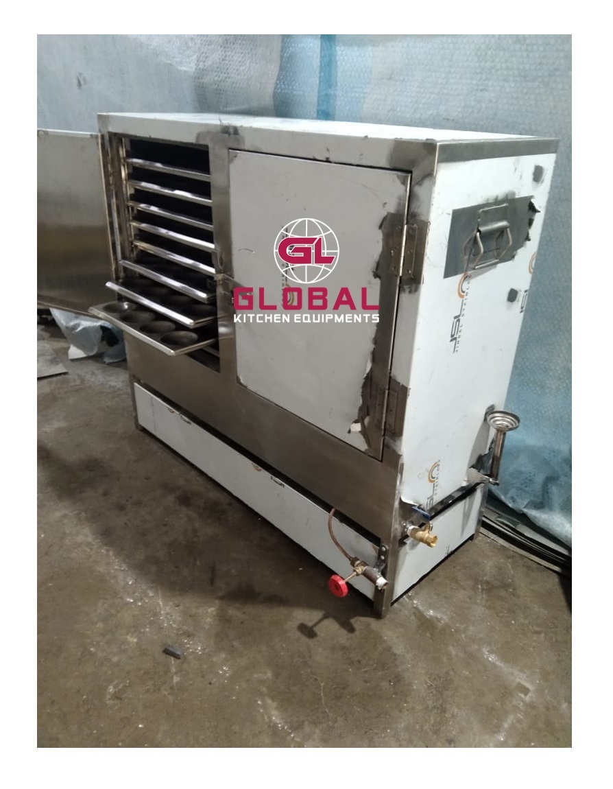 Bulk Idli Steamer - Stainless Steel, For Heavy Production | Gas Power Source, Efficient Cooking Design