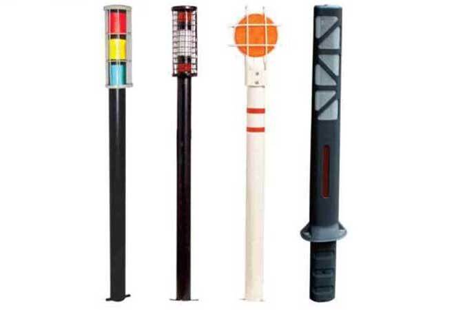 Road Delineator - Abs Material | Reflective Indicator For Road Safety, Manual Function, No Power Needed, Color Options: Red, White, Yellow