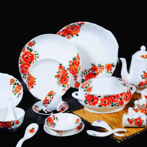 Ceramic Dinner Set 18 - Durable Ceramic Material, Versatile For Home And Hotel Use, Elegant Design In Matte Black Finish, Microwave And Oven Safe