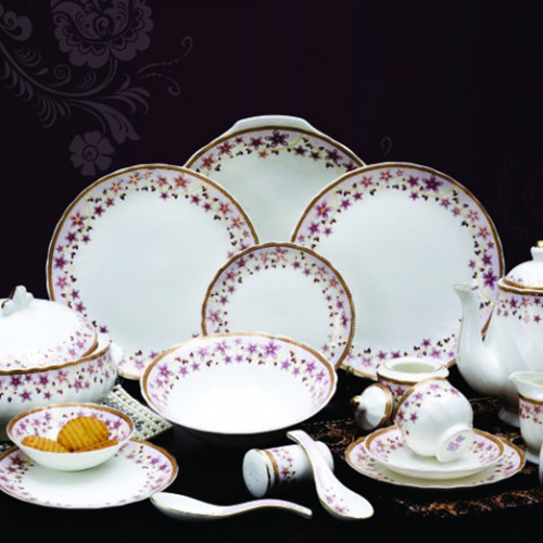 Ceramic Dinner Set 22 - Durable Ceramic, 22-piece Set, Black Color | Versatile For Home And Hotel Use, Microwave Safe, Oven-friendly
