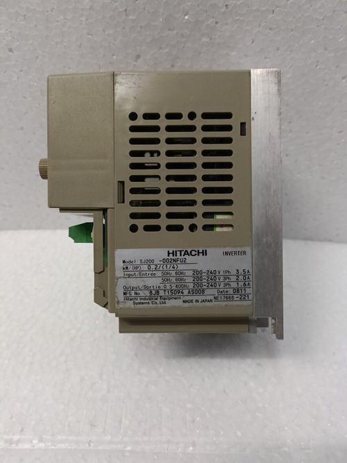 Hitachi Sj200-002nfu2 200-240vac 3phase 0.2kw 0.25hp 1.6a Inverter