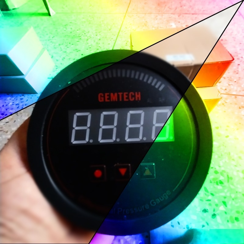 Gemtech Series 3000 Digital Pressure Gauge With Alarm Range 0 To 10.00 Mbar - Color: Black