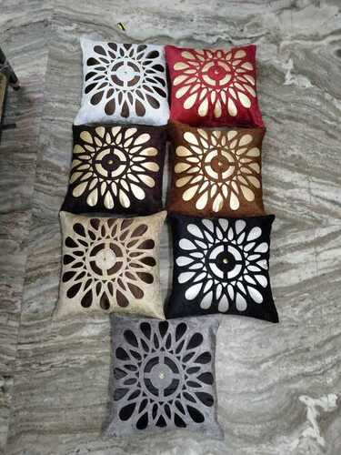 Laser cut sparkel dupion cushion cover