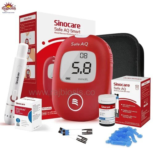 Safe Aq Blood Glucose Monitoring System - Color: Red
