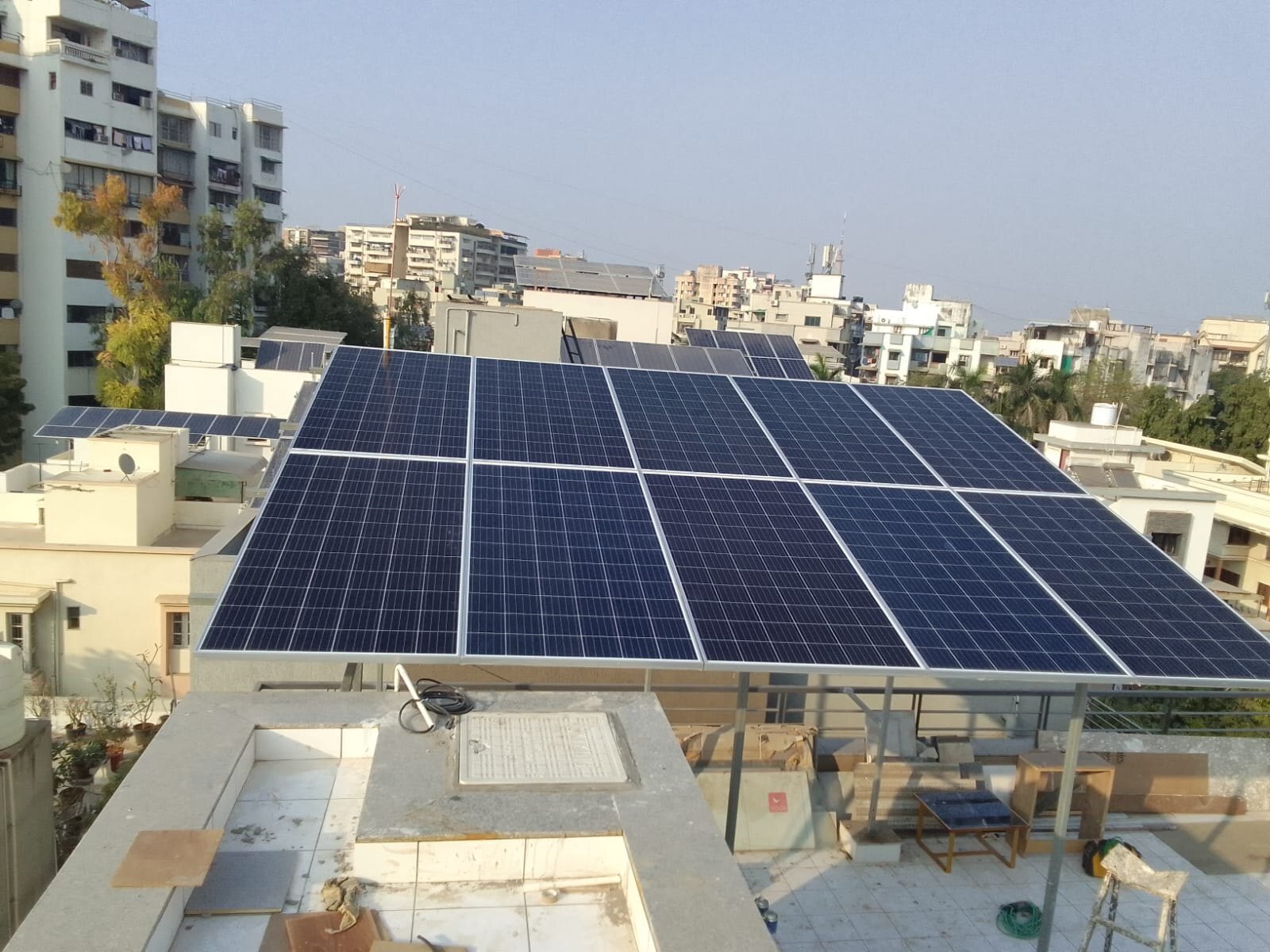 Solar Mounting Structure - Aluminum Sheet, Pvc And Pu Panels | Ideal For Plant, Carport, House, Office, Insulated With Glass Wool