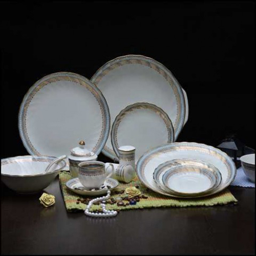 Ceramic Dinner Set 50 - Durable Ceramic Material, Versatile Design For Home & Hotel Use, Aesthetic Appeal, Microwave & Oven Safe