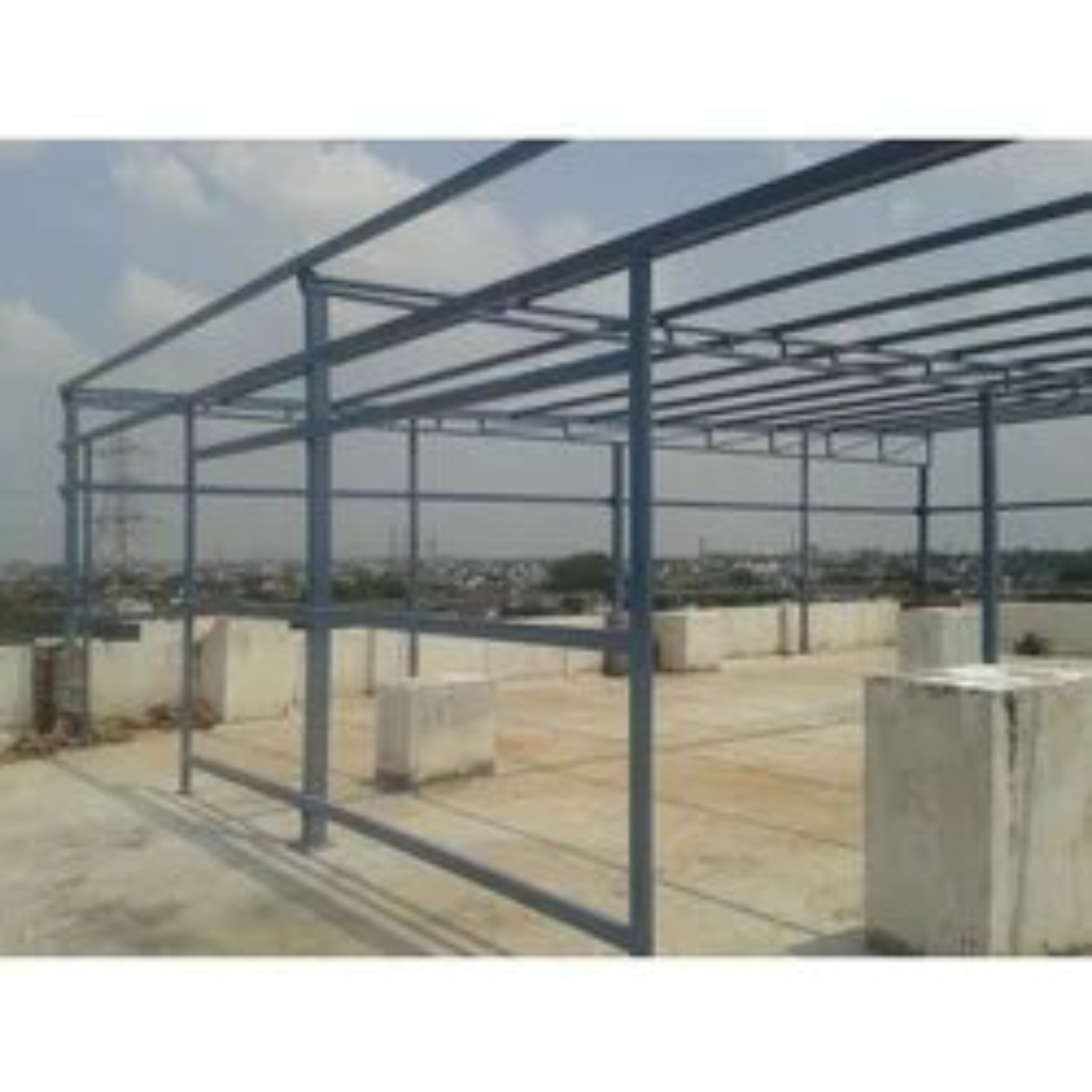 Pipe Structure - Aluminum Sheet And Steel Framework, Custom Color Options, Durable Sandwich Panel Walls, Dual Aluminum Sliding Windows