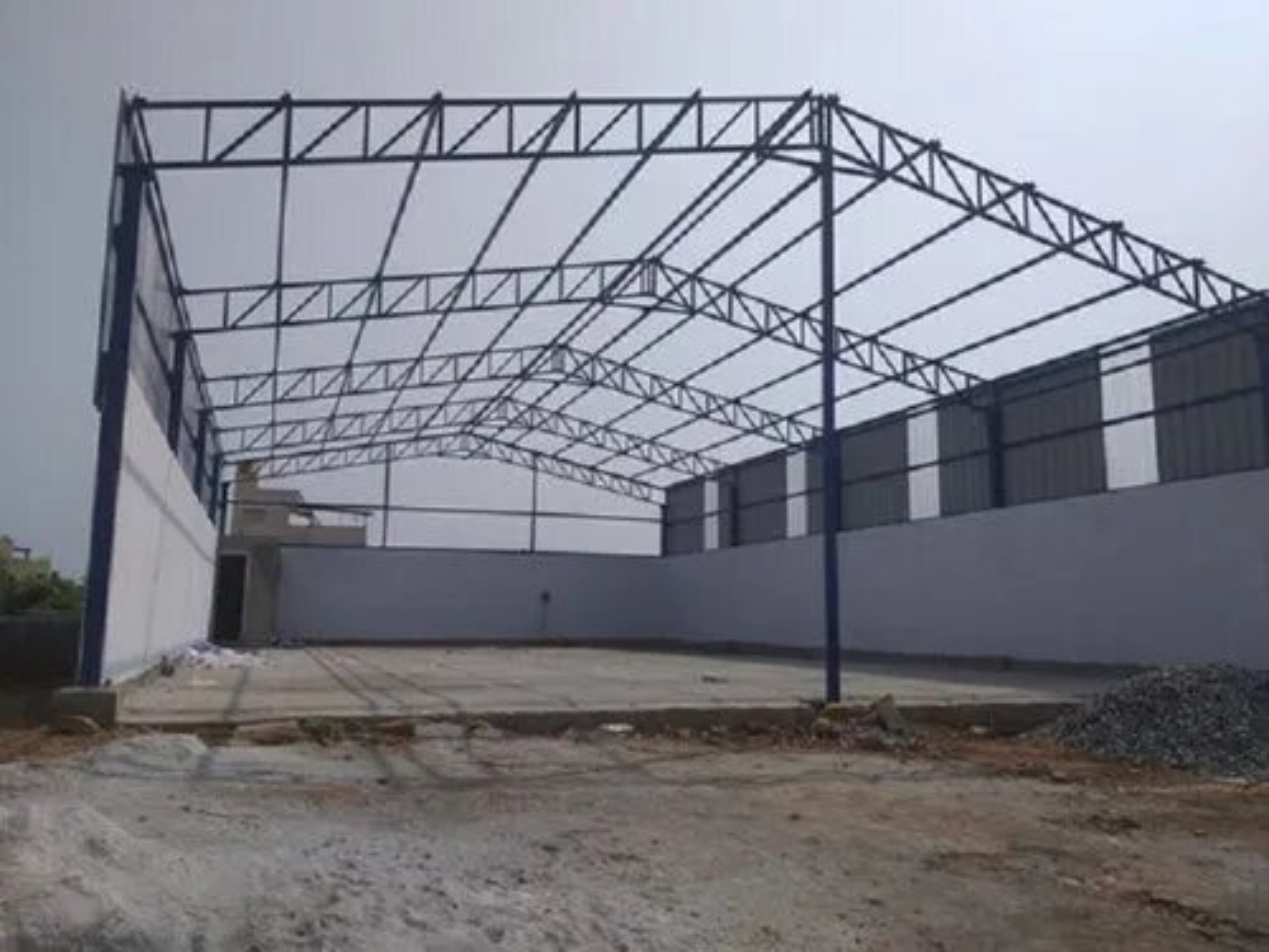 Pipe Structure - Aluminum Sheet And Steel Framework, Custom Color Options, Durable Sandwich Panel Walls, Dual Aluminum Sliding Windows