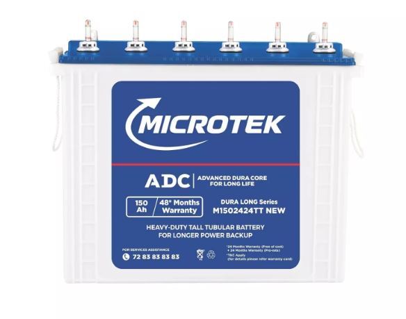 Microtek Tubular Battery - Nominal Voltage: 12 Volt (V)