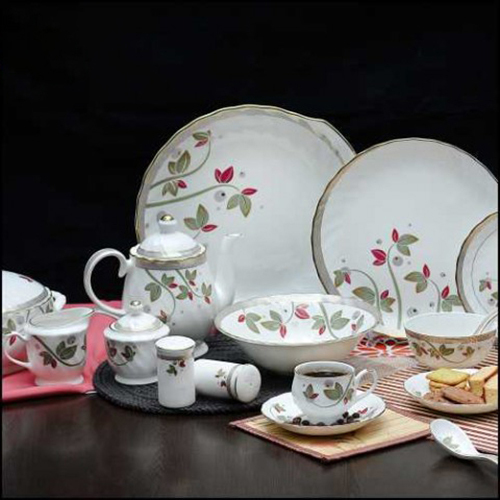 Ceramic Dinner Set 67 - Durable Ceramic Material , Versatile Design For Home & Hotel Use, Microwave & Oven Safe, Elegant Aesthetic Appeal