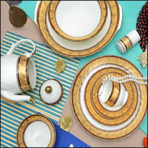 Ceramic Dinner Set 70 - Durable High-quality Ceramic, Versatile Design, Elegant Black Finish, Includes Plates & Bowls For Home/hotel Use