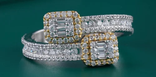 Designer Gold Diamond Ring - 10k Gold, Size 10, Lab-grown Round Diamond 0.46 Carat, Polished Finish, Vvs Clarity, D Color | Customized Luxury Wedding Jewellery