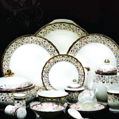 Ceramic Dinner Set 72 - Durable Ceramic Material, Elegant Design For Home & Hotel Use, Versatile Dinner Plates & Bowls For Oven & Microwave