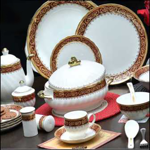 Ceramic Dinner Set 72 - Durable Ceramic Material, Elegant Design For Home & Hotel Use, Versatile Dinner Plates & Bowls For Oven & Microwave