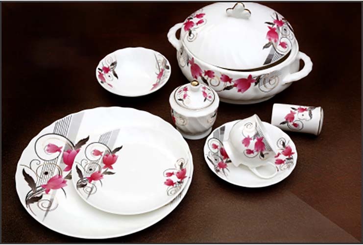 Ceramic Dinner Set 76 - Durable Ceramic Material | Versatile Design, Elegant Aesthetic For Home Or Hotel Use, Oven And Microwave Safe Options