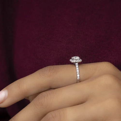 Diamonds Solitaire Ring - 10k Gold, Size Us-7, Lab-grown Diamond, Round Shape, Clarity Vvs, Color D | Elegant Design, Customizable, Lightweight, Perfect For Engagement
