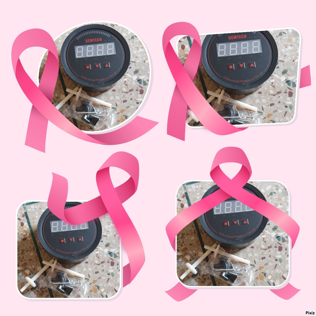 Gemtech Series 3000 Digital Pressure Gauge With Alarm Range 0 To 2.500 Mbar - Color: Black